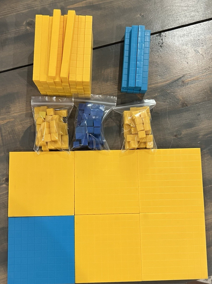 ETA Cuisenaire Math Manipulatives Color Flats Rods Unit Approx Over 210 Pieces