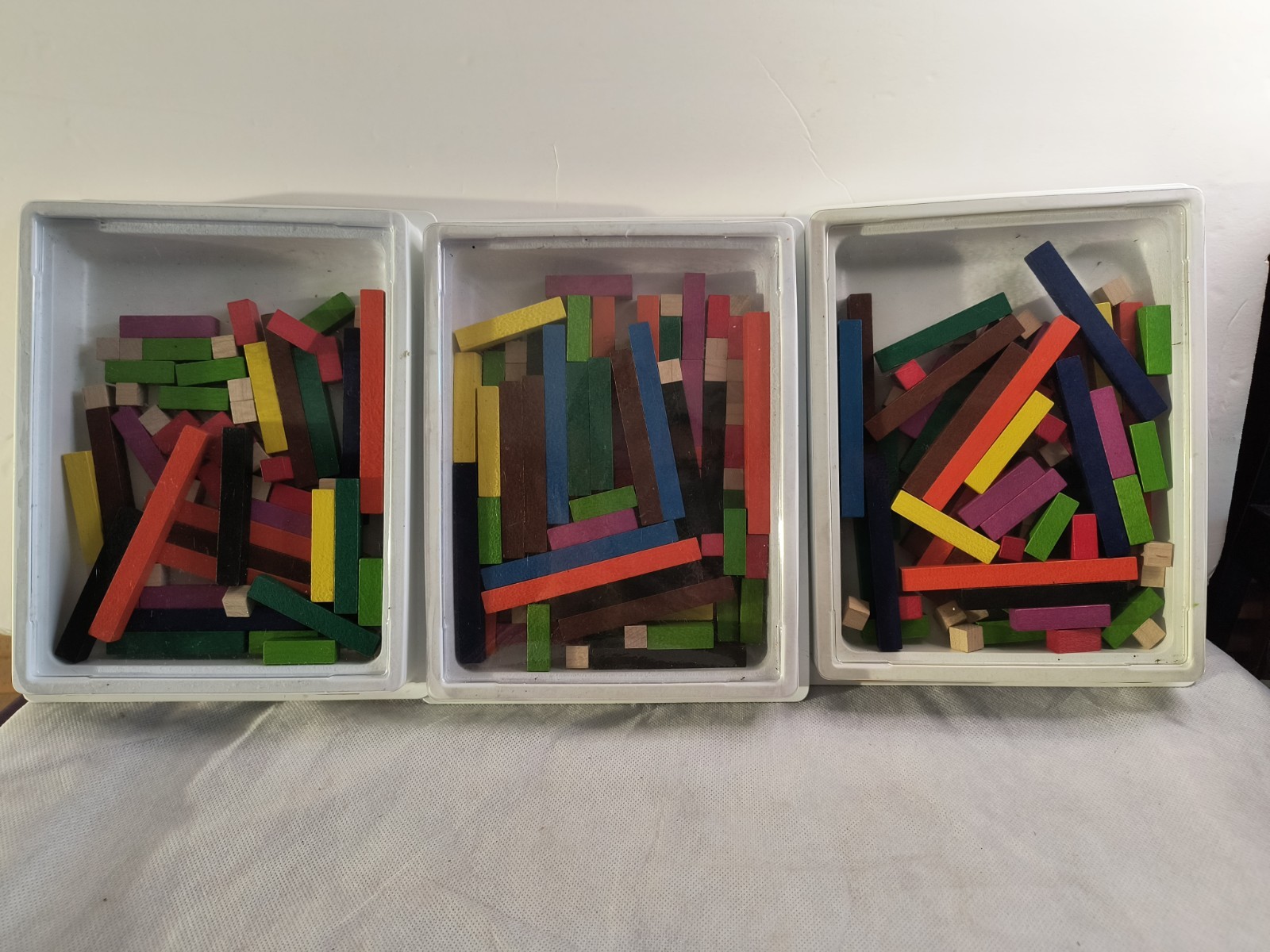 3 SETS OF MUTI-COLOR PLASTIC CUISENAIRE RODS
