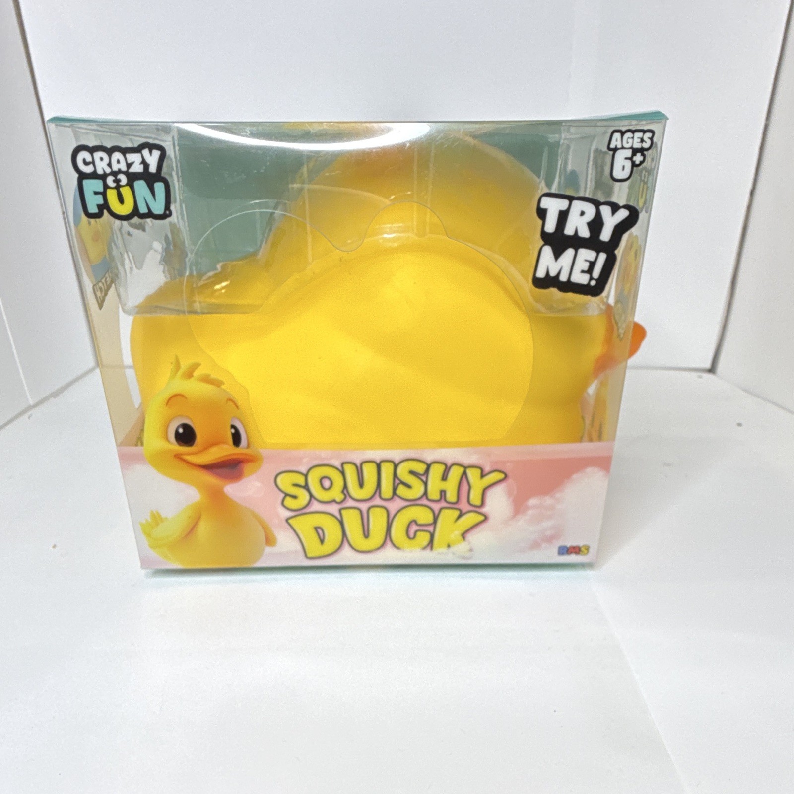 Crazy Fun Squishy Duck Tactile Sensory Squeeze Toy Yellow/Orange Ages 6+