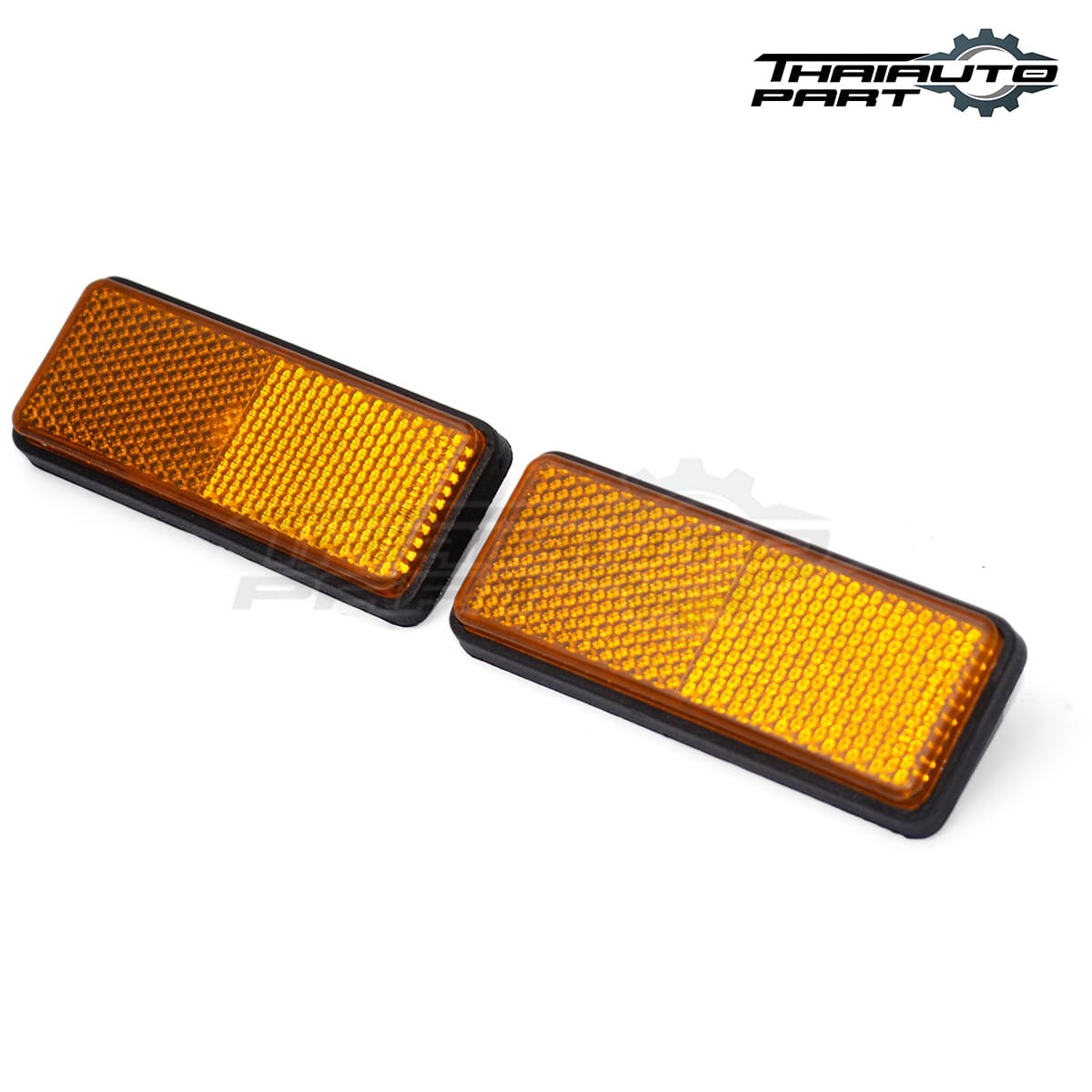 FIT Front Fork Leg Reflector Reflective Bolt On Amber Side Marker Rectangle 2x