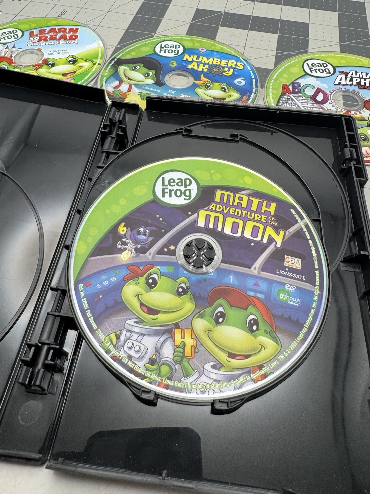 Leap Frog 3 DVD Learning Collection Alphabet Numbers Learn To Read Plus 3 Bonus!