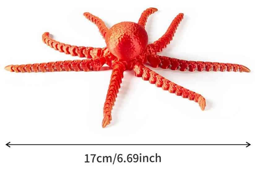 3D Printed Octopus ADHD/ADD Fidget Toy Landscape Garden – Multiple Color Options