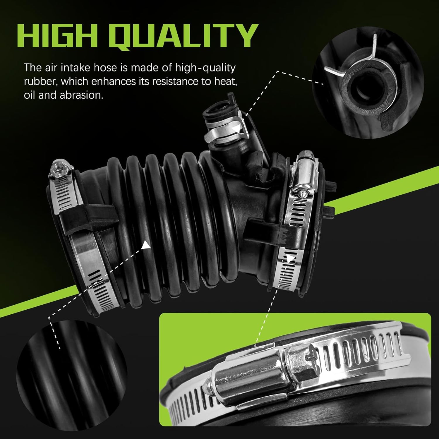 Engine Air Intake Hose Tube With Clamps Compatible With 2012-2015 Honda Civic 1.