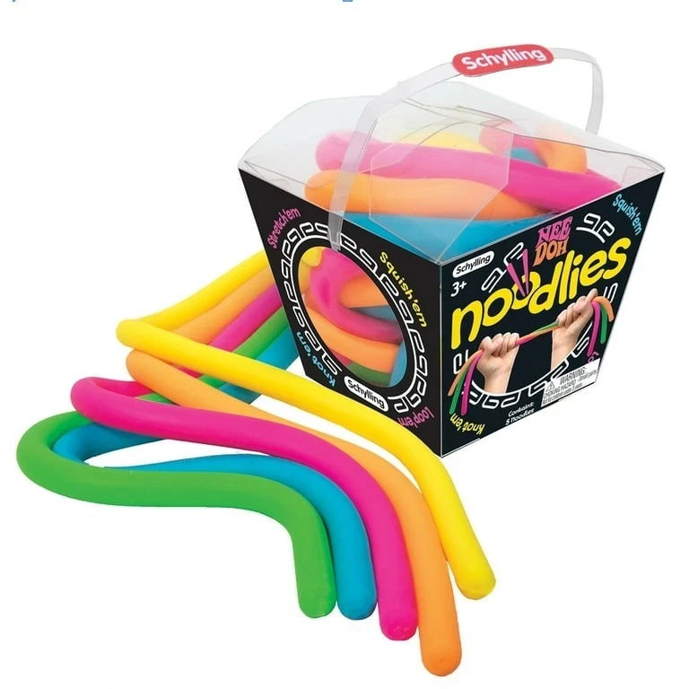 NeeDoh Noodlies 5 Different Colored Stretchy Noodles Schylling Brand New!