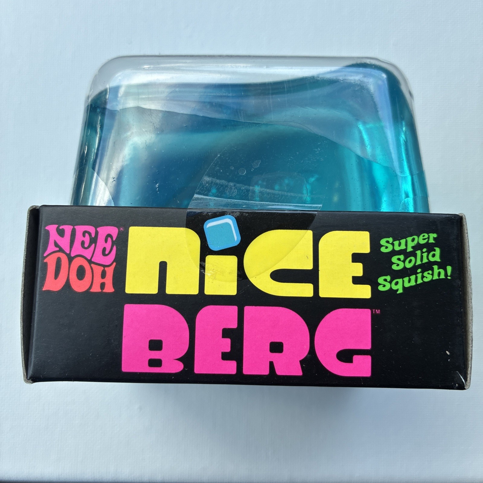 NeeDoh Nice Berg Blue XL Giant Nee Doh Niceberg Solid Tik Squish Cube Ice 💙💙💙