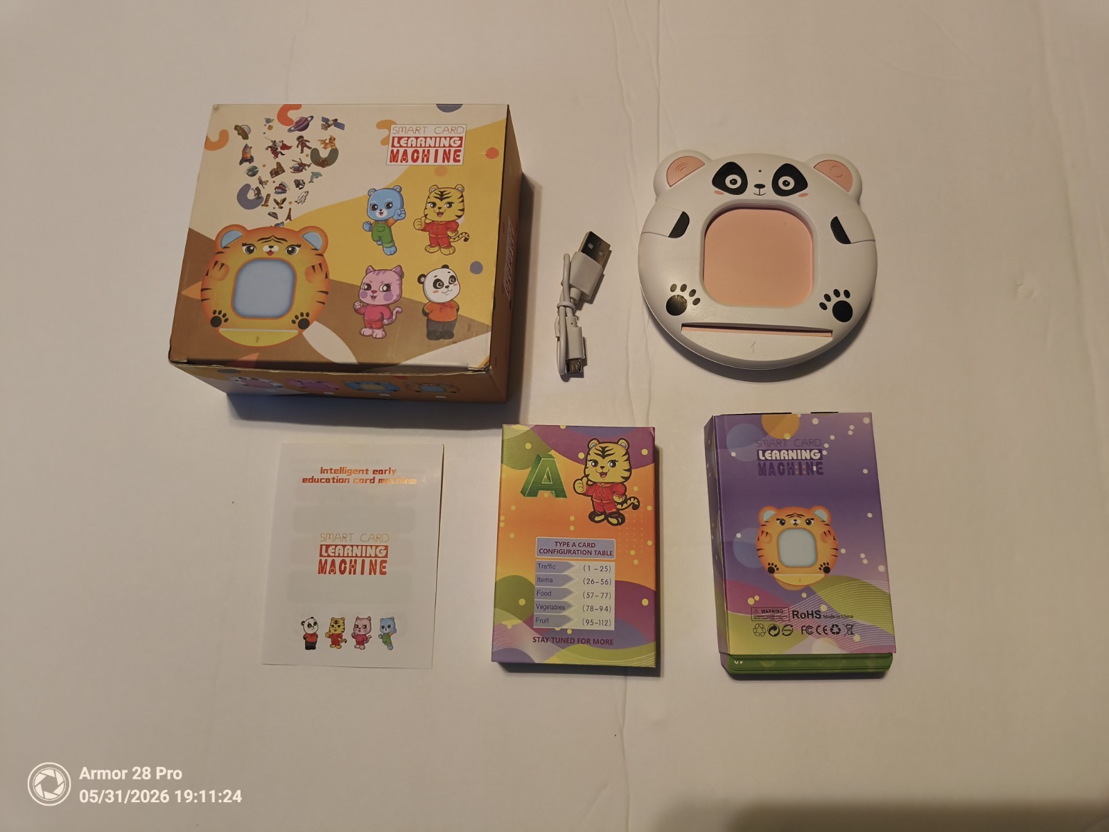 Smart Card Learning Machine With Audio, Food, Animals, Shapes, People, Etc
