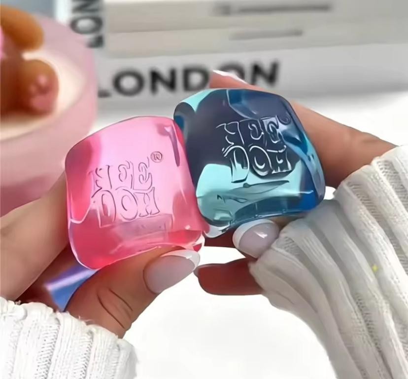 Nee Doh ice baby 4pack cube Set of 4:Mini New-Cube/Pink/Purple/Blue