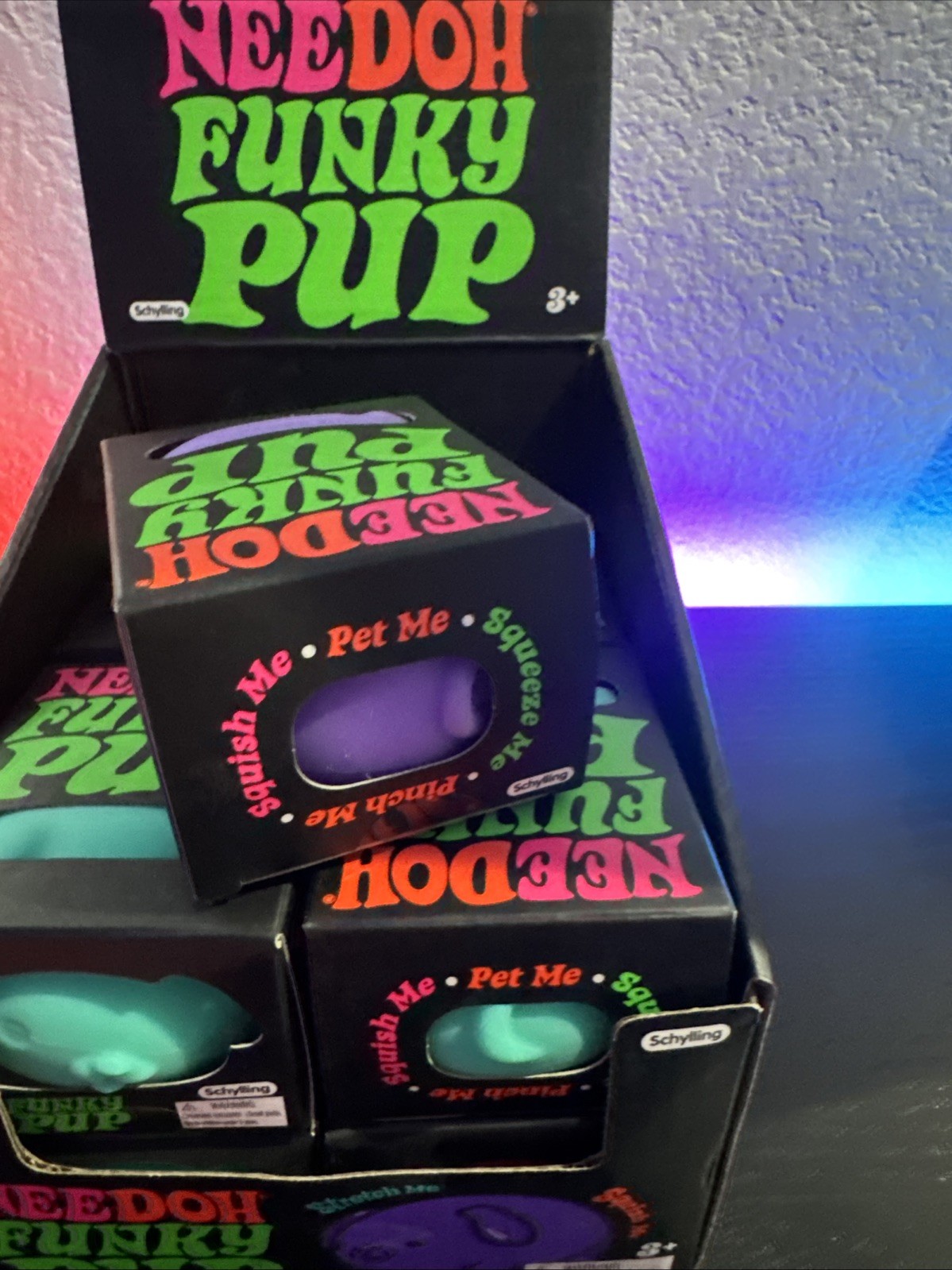 PURPLE Needoh Funky Pup Nee Doh Squishy NEE-DOH AUTHENTIC