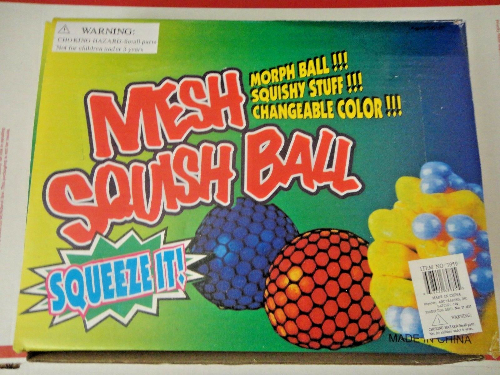 12X-2 in 1 Glitter mesh sensory stress ball toy autism squeeze anxiety squishy