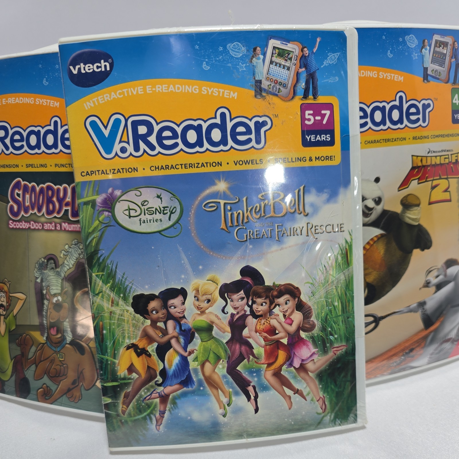 SEALED VTech LOT OF 3 MobiGo Disney Kung-Fu Fairies Scooby Educational 4-7 years