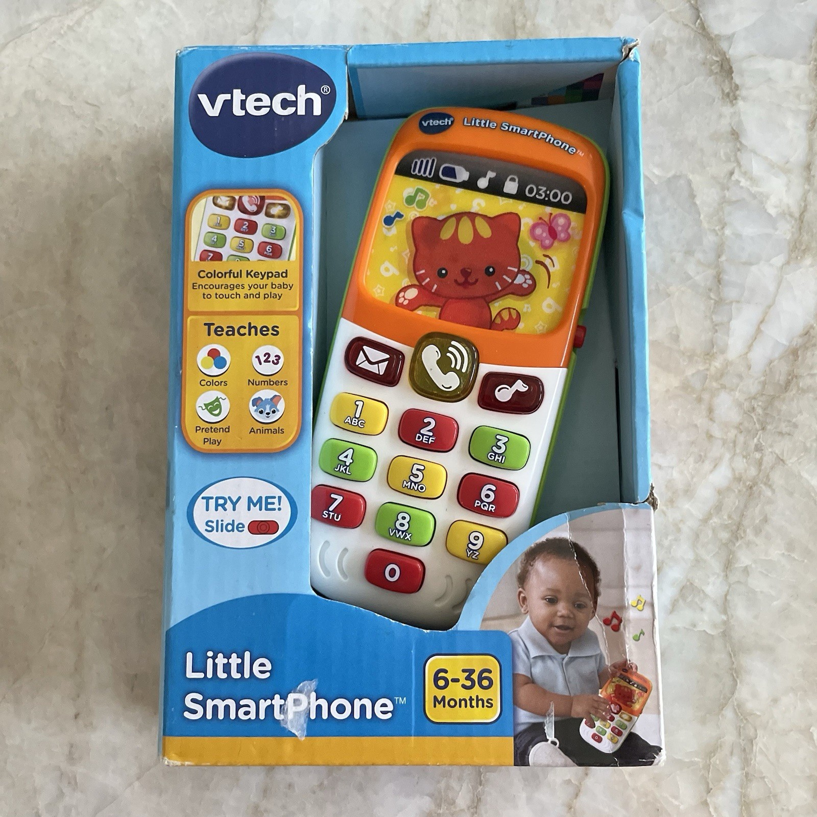 VTech Little SmartPhone 6-36 Months Teaches Numbers Colors Toy Babies Playful