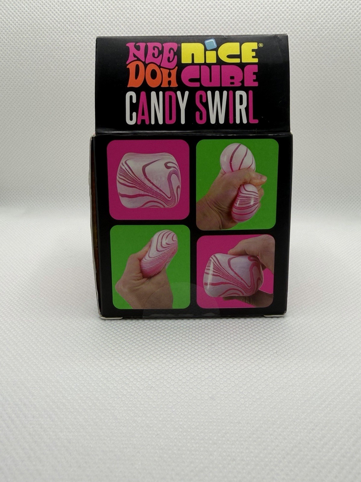 New Authentic Viral NEEDOH Nice Cube Candy Swirl NEE DOH fidget Squeeze Toy