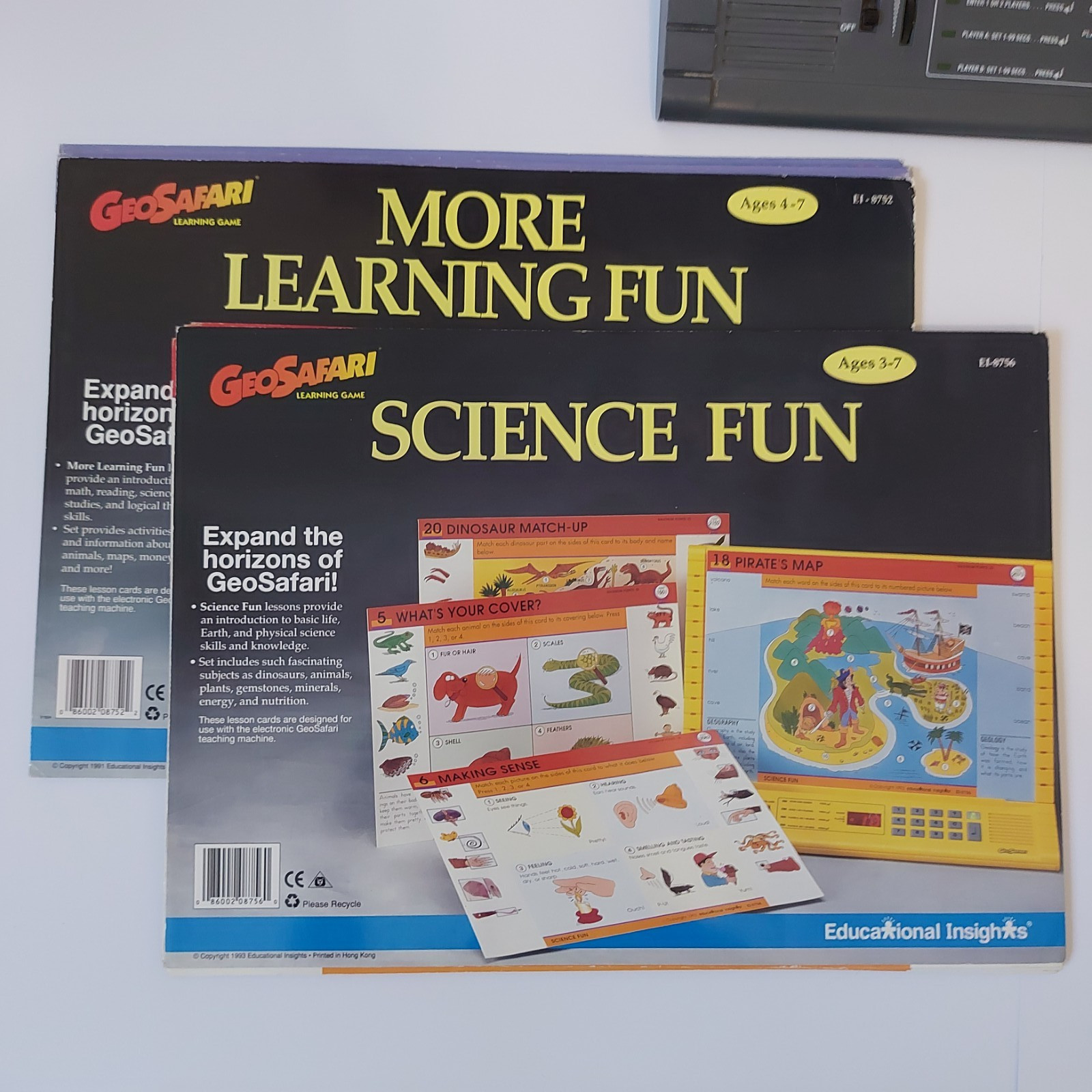 Vintage GeoSafari Electronic Learning Game EI-8700 11 sets 29 cards Tested WORKS