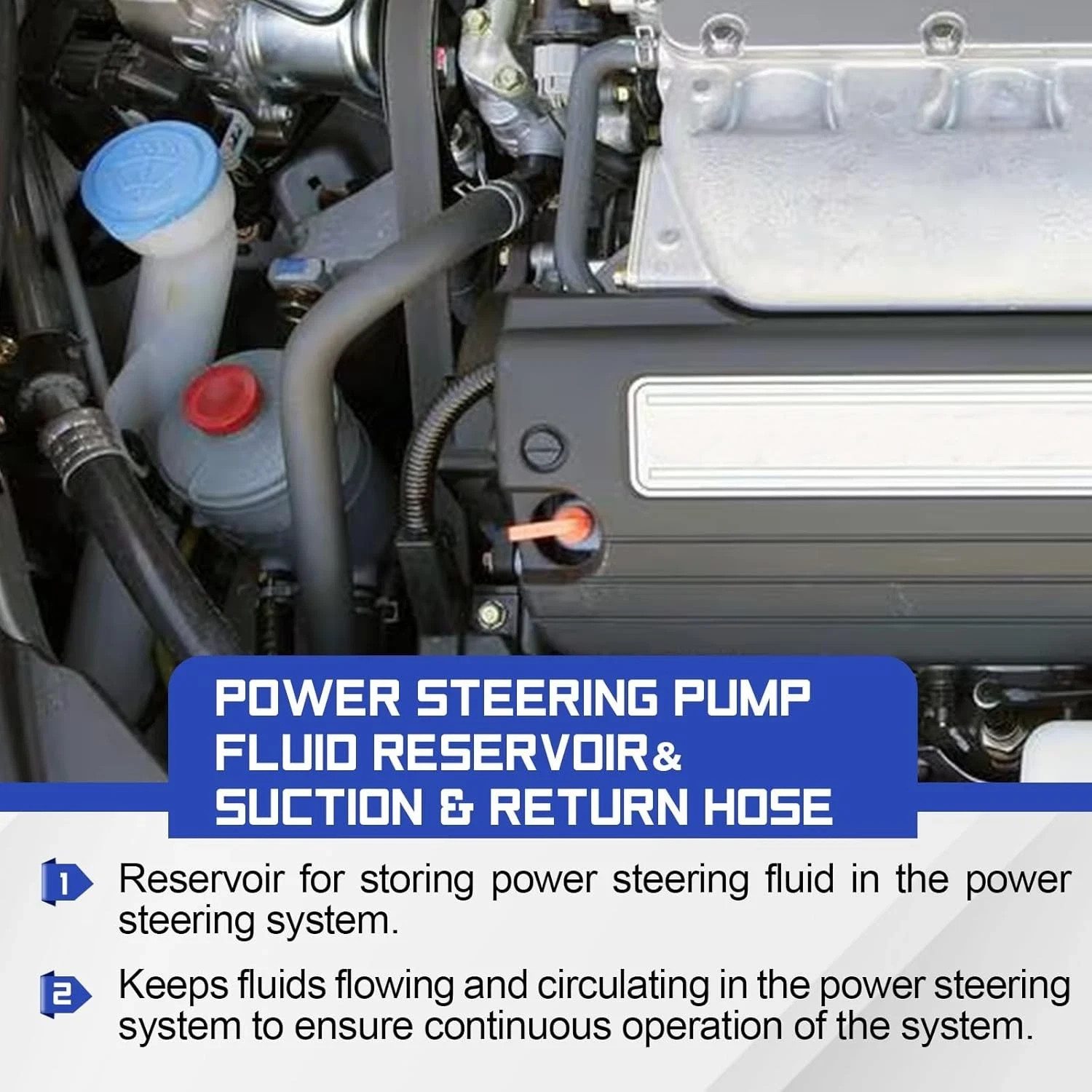 53701-SDA-A01 Power Steering Pump Fluid Reservoir + Suction & Return Hose for