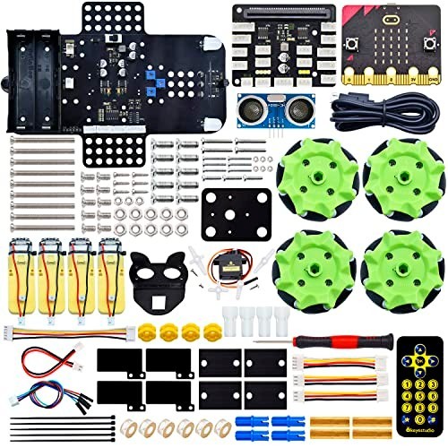4WD Smart Car Coding Robot Kit with Microbit V2 for Makecode and Python, DIY…