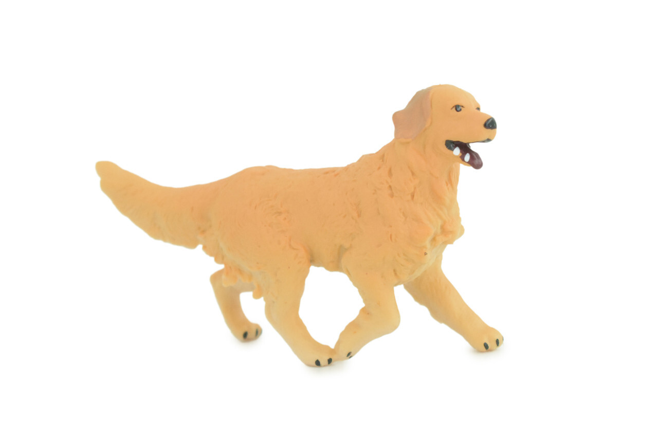 Golden Retriever Dog, Hand Painted Rubber Realistic Toy 4 Inches CH854 BB198