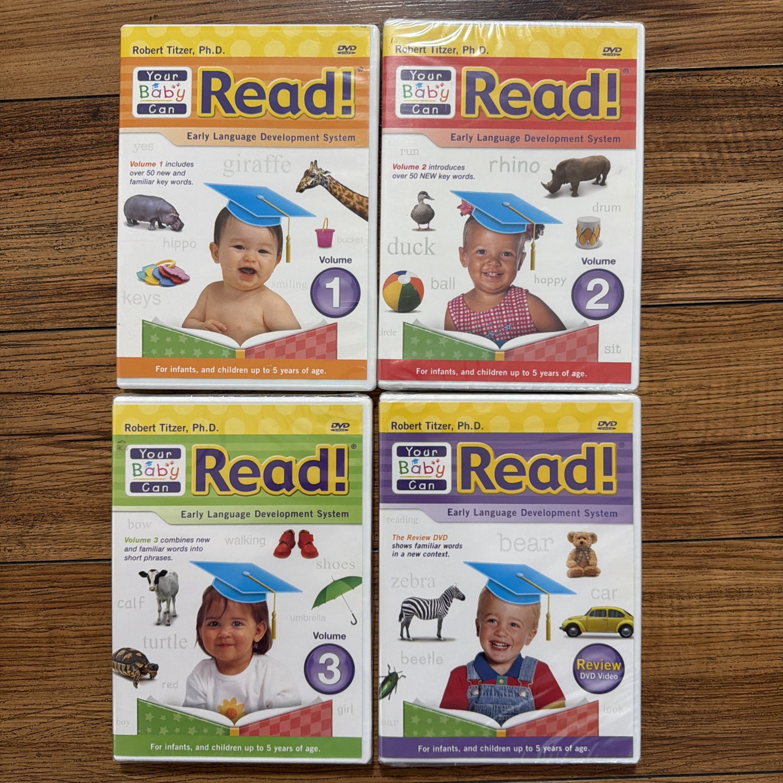 Lot Of 4 Your Baby Can Read DVD Early Learning Workshop Robert Titzer – 3 Sealed
