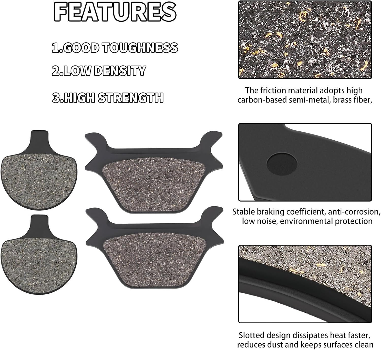 Front Rear Brake Pads Kit for HARLEY Sportster Series Softail Series All Models