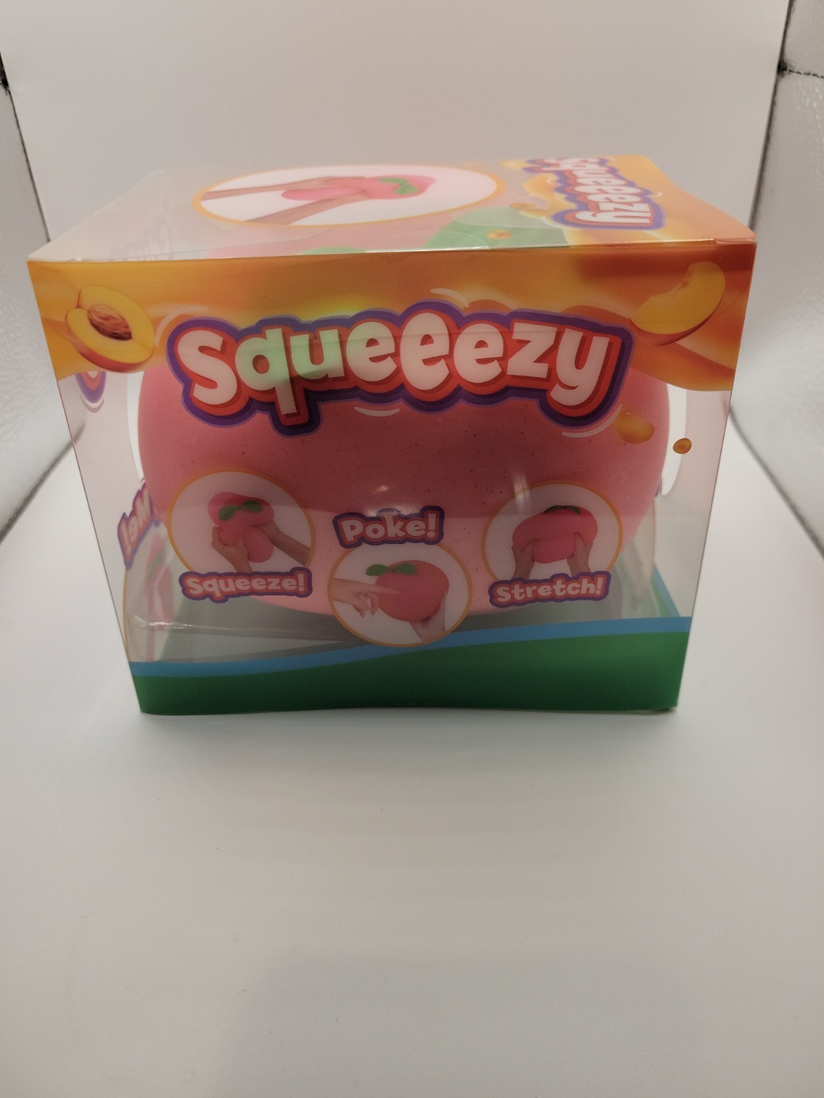 Jumbo SQUEEEZY Peach Squishy Sensory Toy Brand New in Box! Sealed