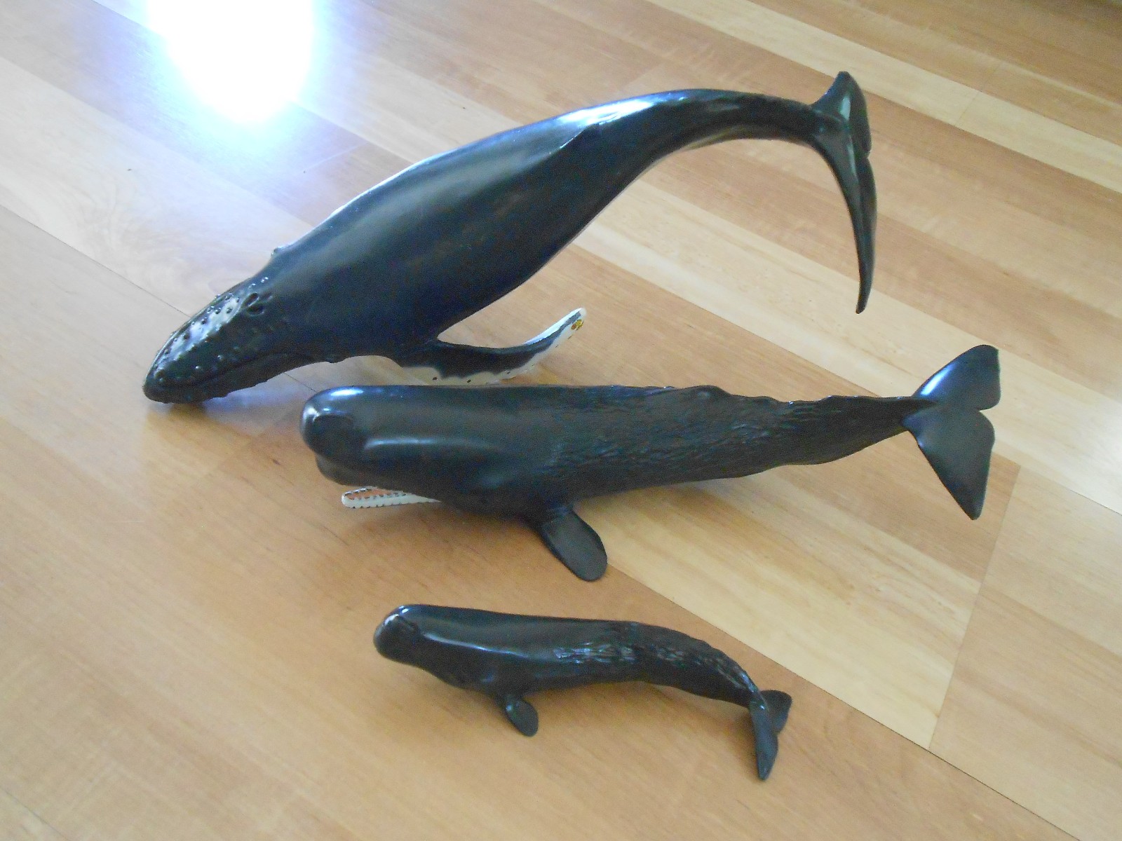 1991 Safari Rubber Humpback Whale 1992 Sperm & Calf Monterey Bay Aquarium