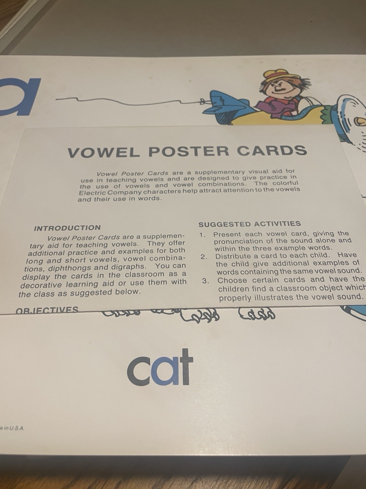 Vowel Poster Cards The Electric Company 1985