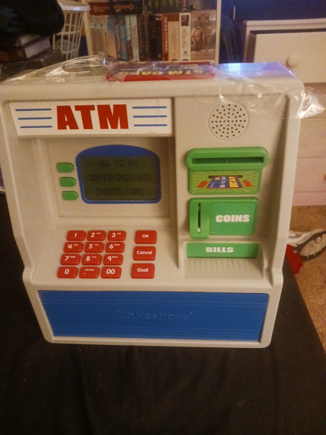 Lakeshore Learning Real Working ATM BANK Piggy Bank Toy Tested Working Wow Look