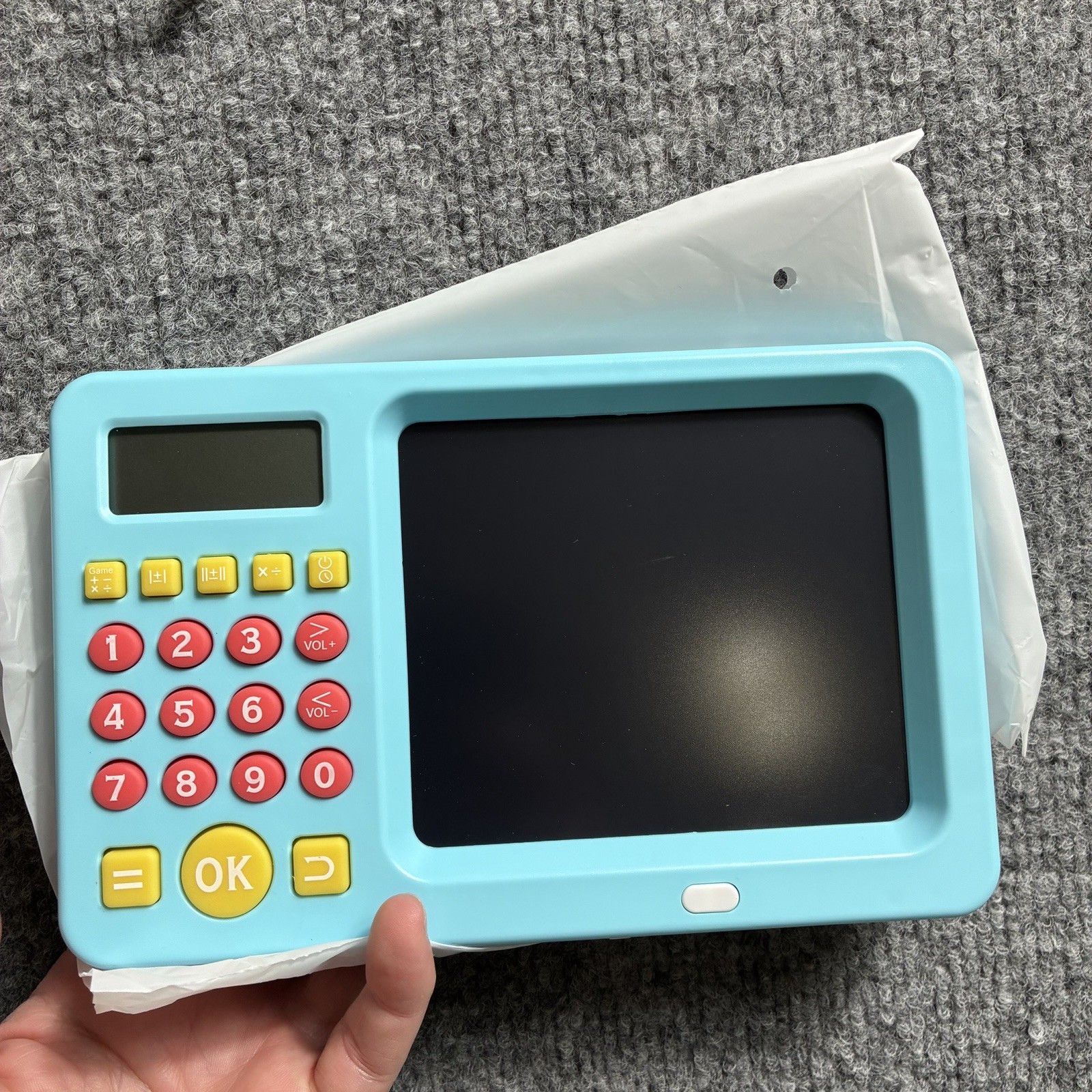 Kids Early Education Math Machine LCD Writing Tablet Digital Calculator Toy Pen