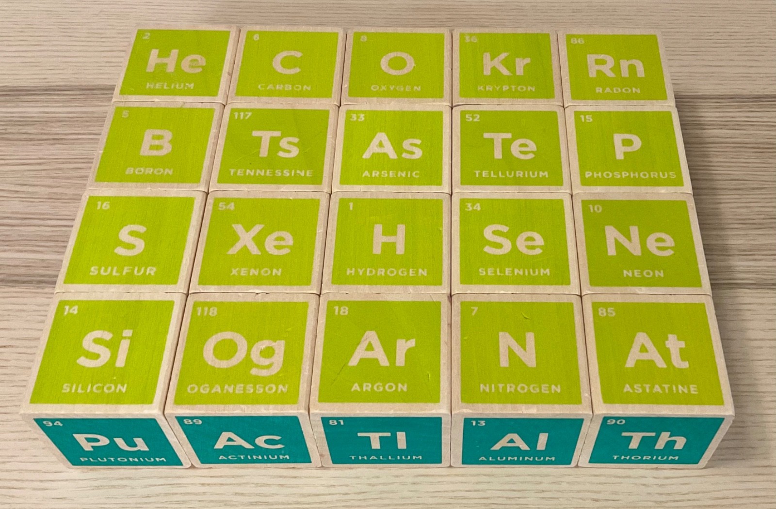 UPDATED Version Uncle Goose Periodic Table of Elements Full Set Wood Blocks STEM