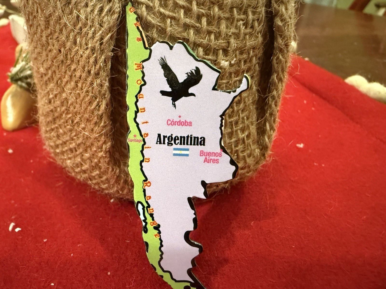 Ata-Boy Magnetic World Map Play-n-Learn Argentina Piece 1