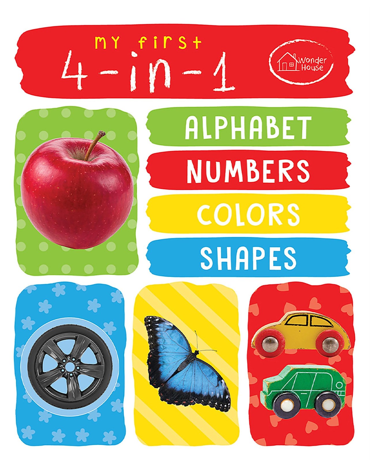 My First 4 In 1 Alphabet Numbers Colours Shapes: Padded Board Books Multicolor