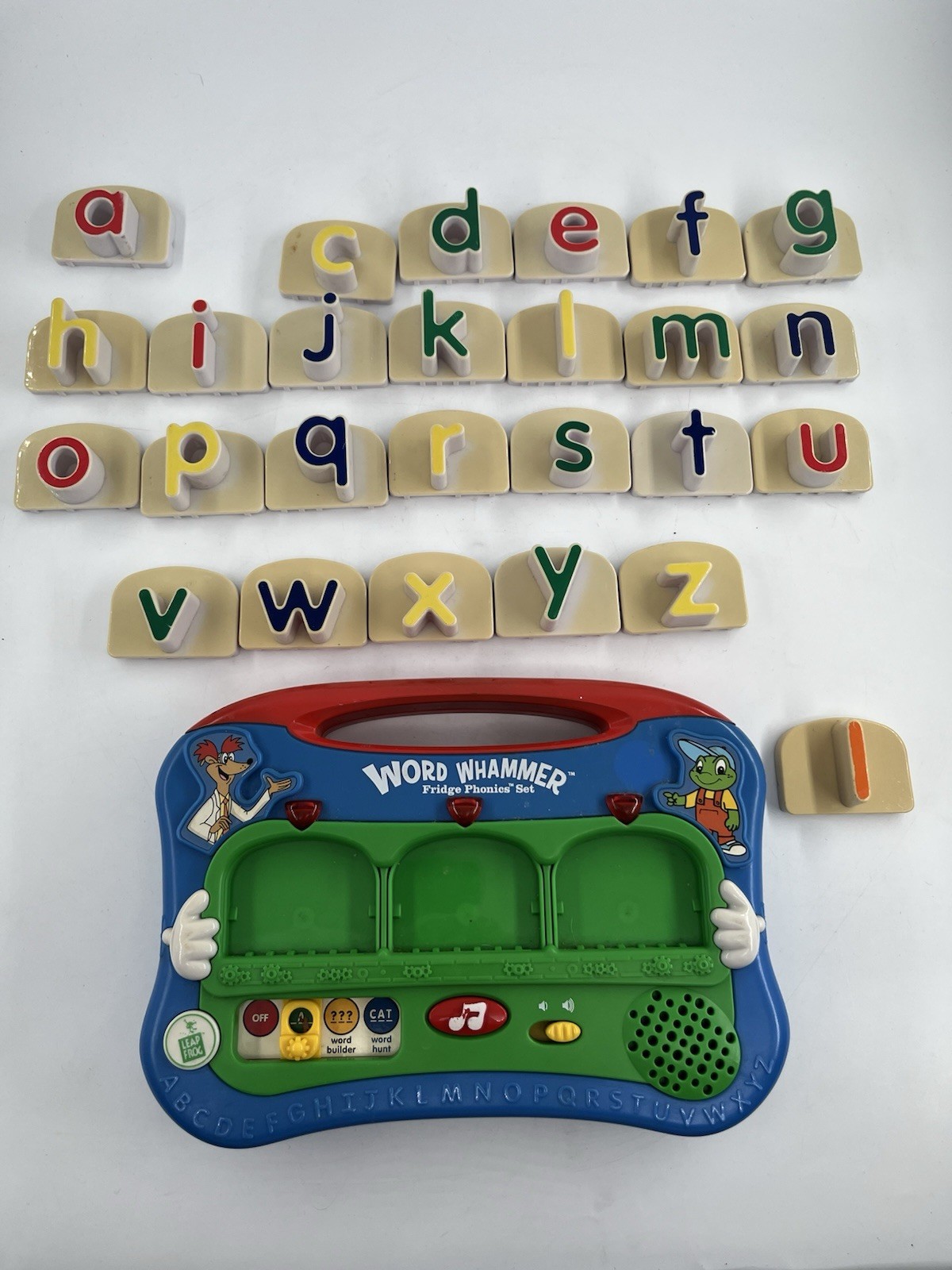 Vintage Leap Frog Word Whammer Fridge Phonics with 25 Alphabet Letters Tested