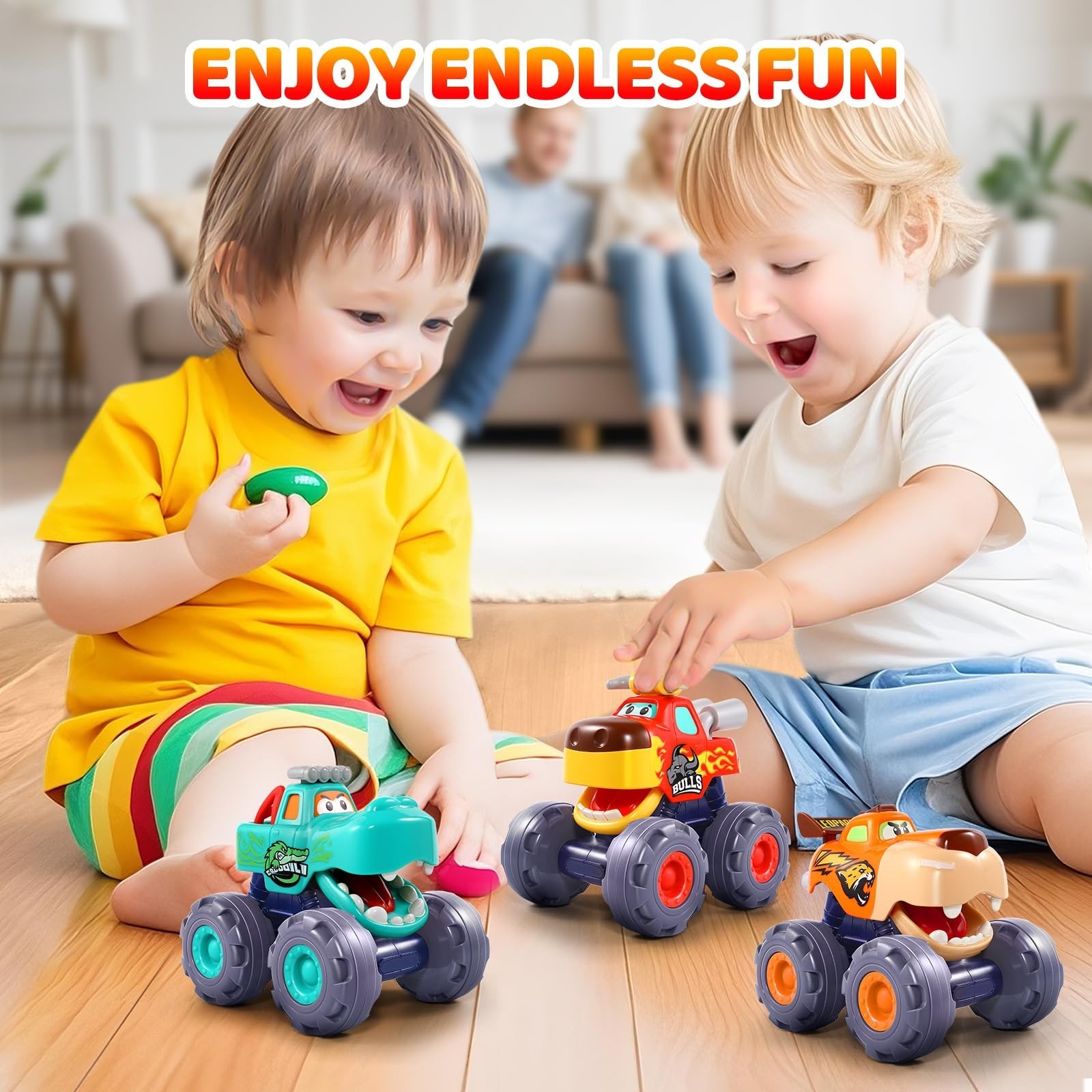 OCATO Car Toys for 1 Year Old Boy Gifts and Baby Gril Play Mat Gym with 5 Sen…