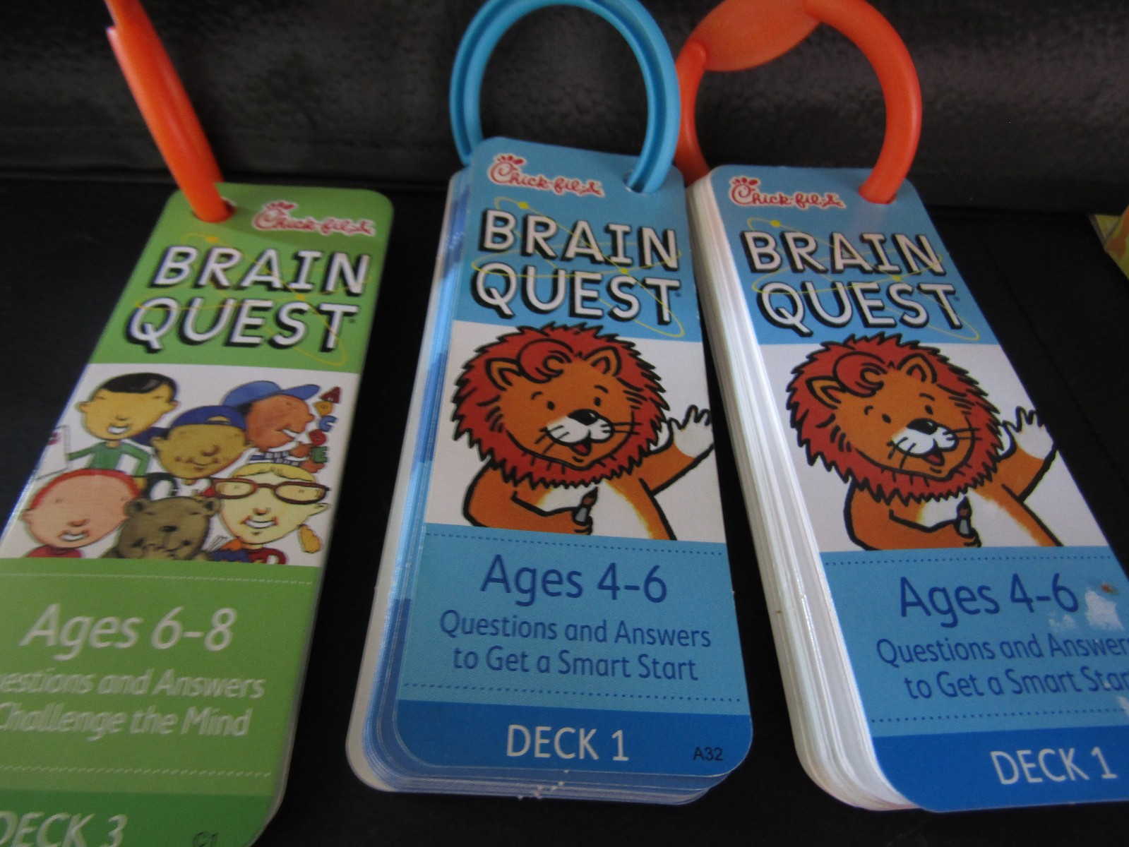 Brain Quest Flash Cards Addition, Multiplication, Alphabet Phonics Kids 4 to 8