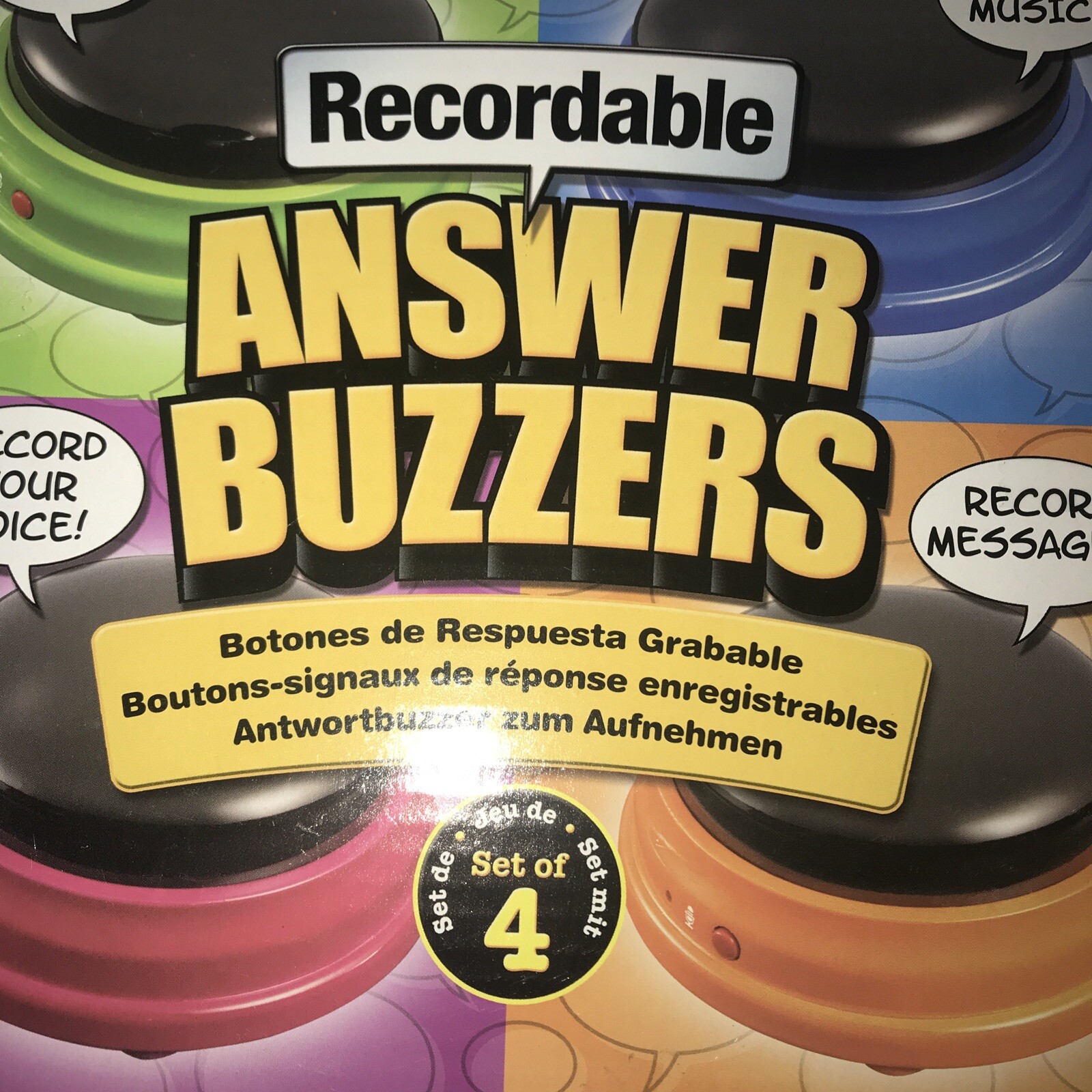 4 Boxes New Learning Resources Recordable Answer Buzzers (16) Subject: Learning