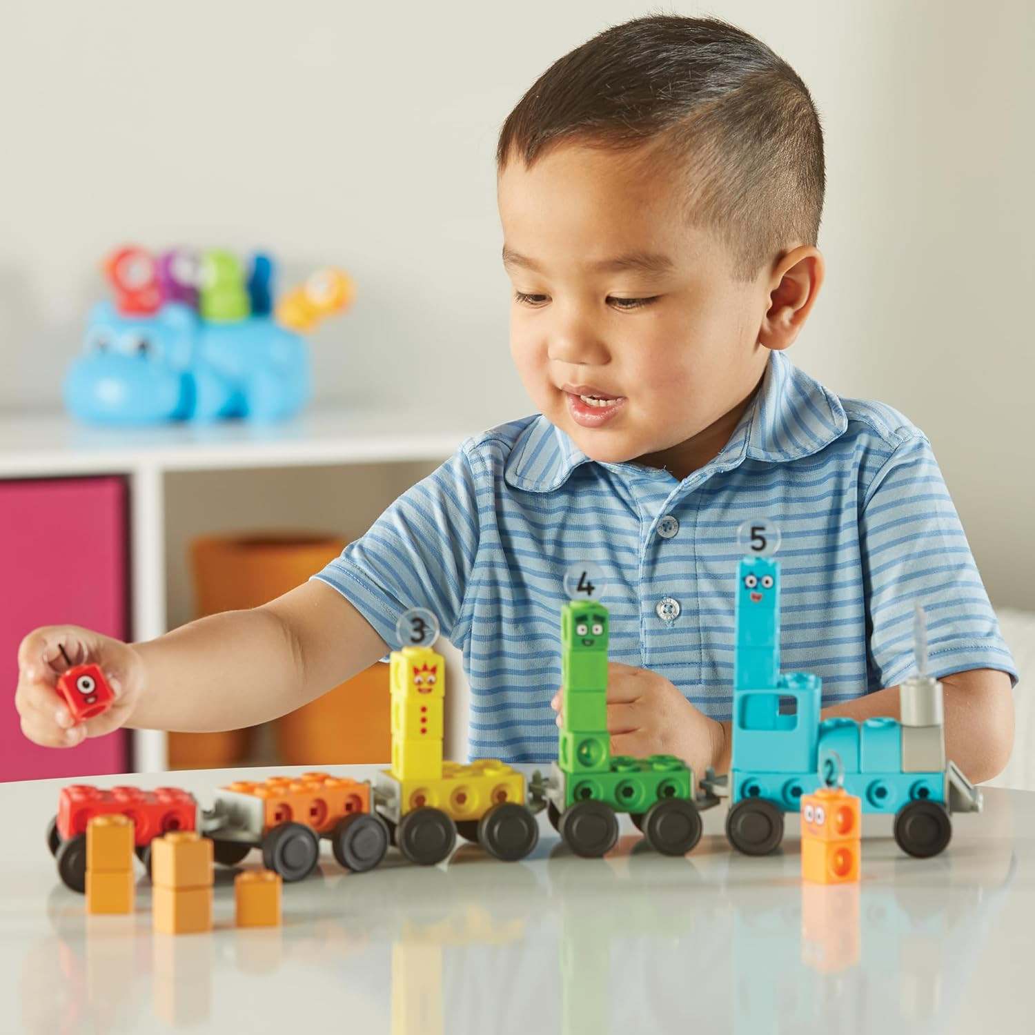 Numberblocks Express Train Mathlink Cubes Activity Set, Preschool Learning Activ