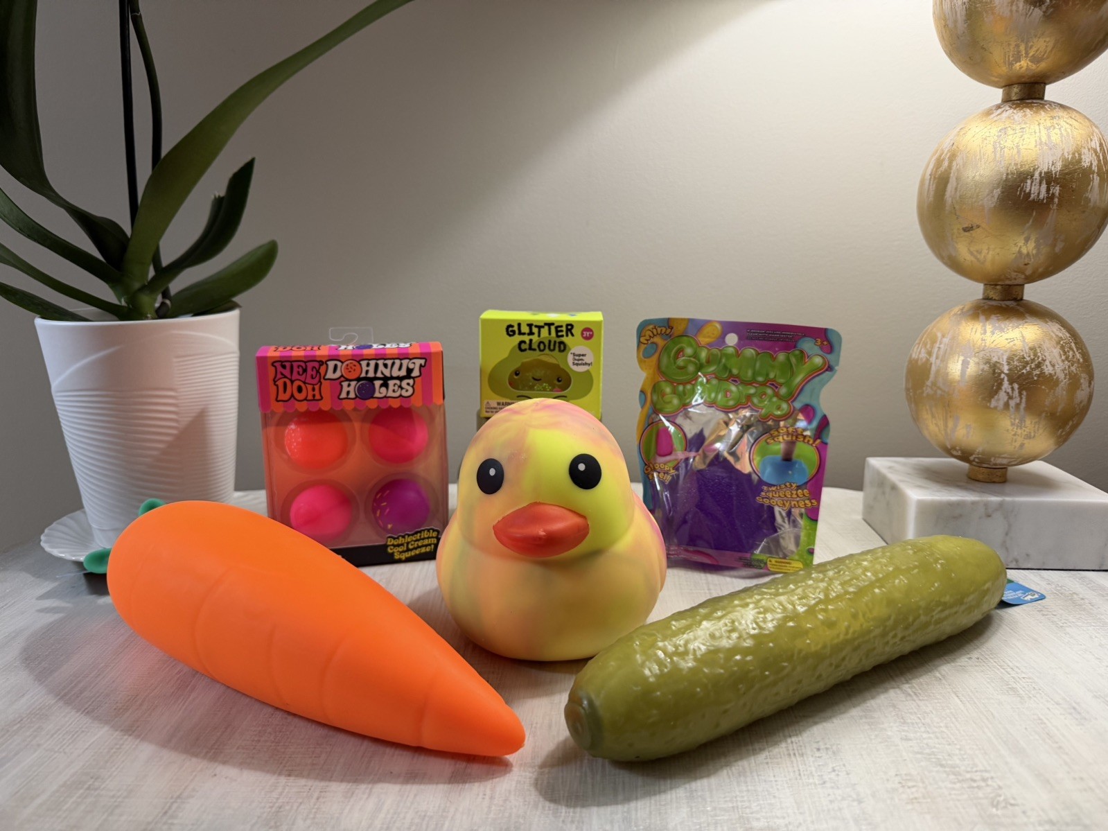 Lot of Viral Squishy items! Nee Doh, Carrot, Duck, Pickle & More!🔥 New! Yes!