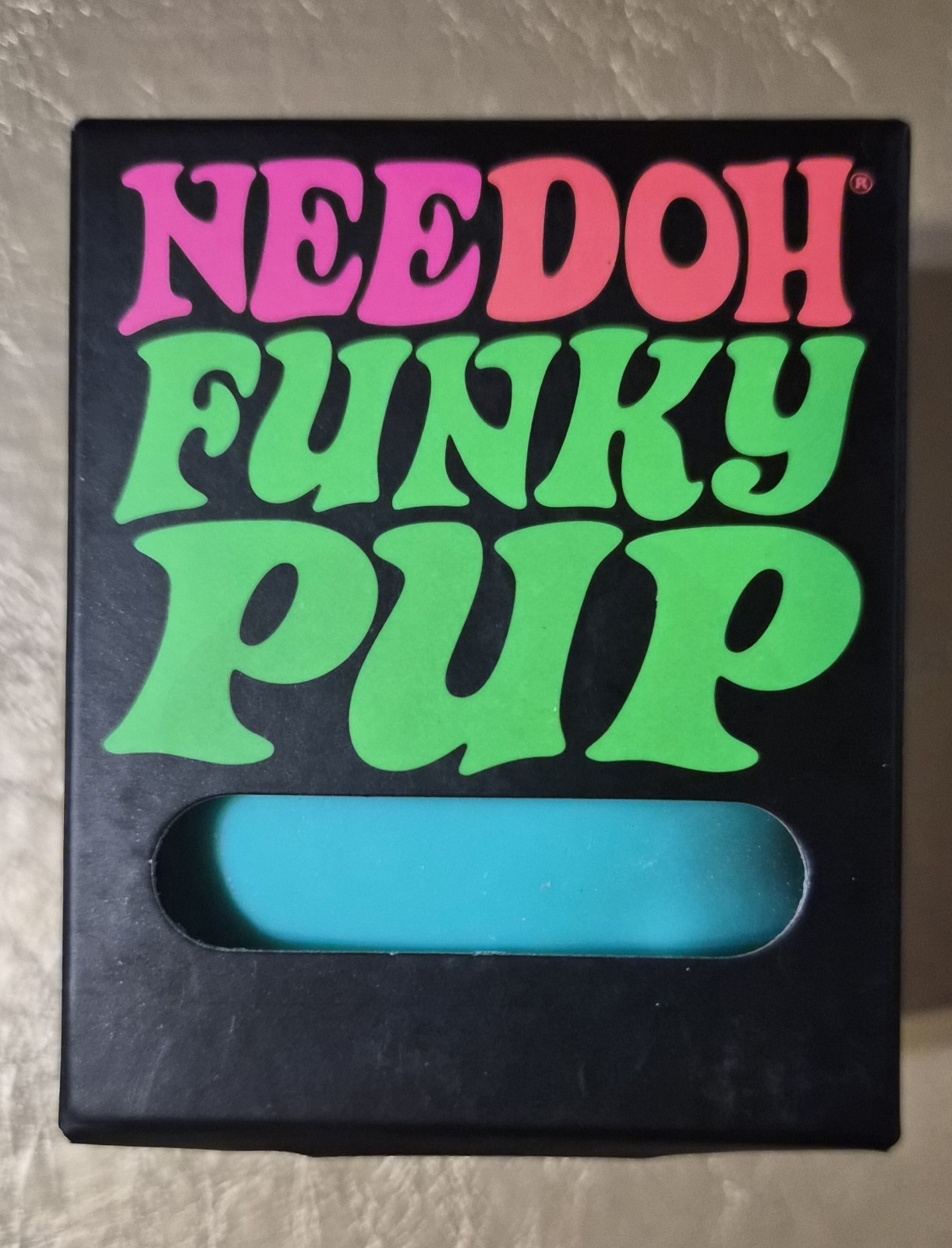 NEEDOH FUNKY PUP TEAL COLOR SQUISH TOY AGES 3 AND UP NIB