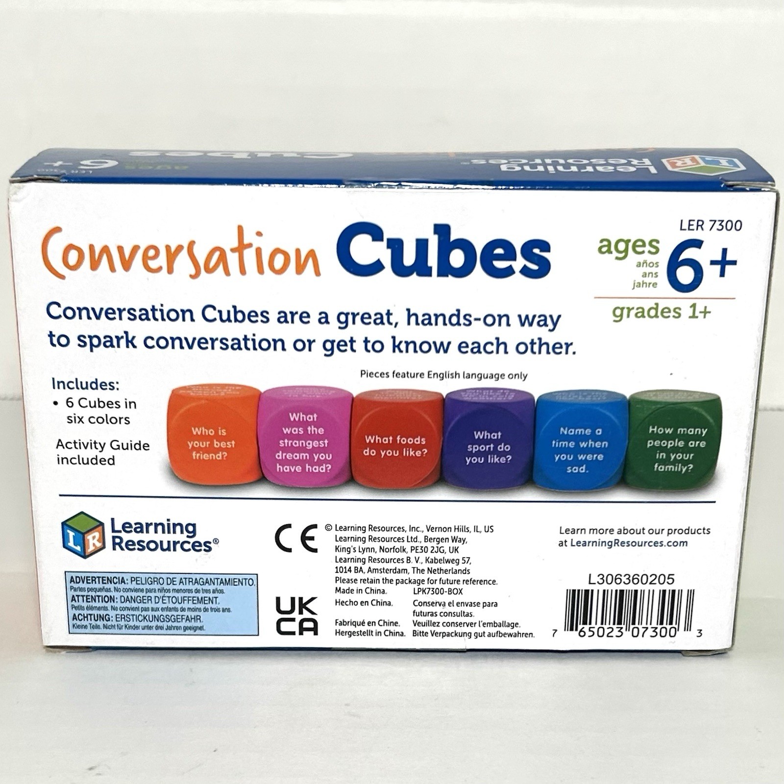 Learning Resources Conversation Cubes Social Dice Autism Therapy Ice Breaker NEW