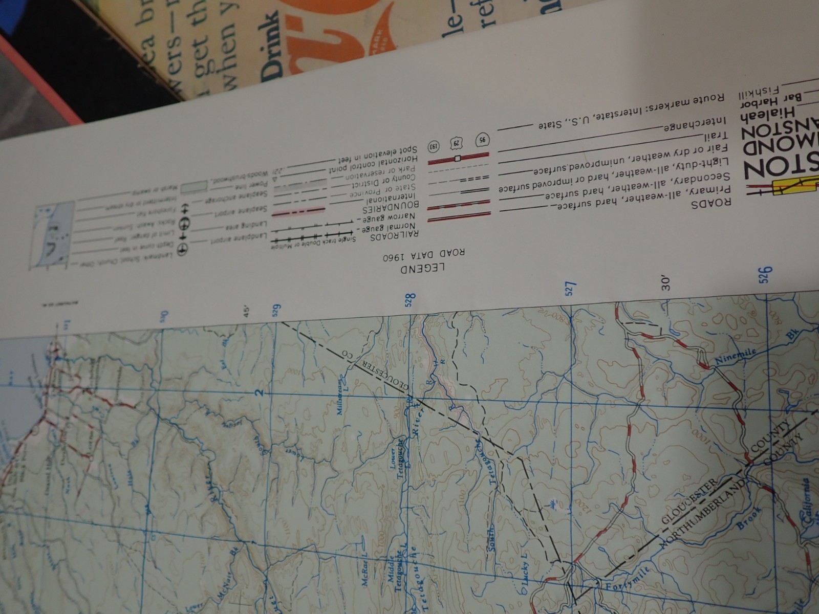 Hubbard Scientific Raised Relief Map Unframed 29″ Campbellton Maine NL 19-3