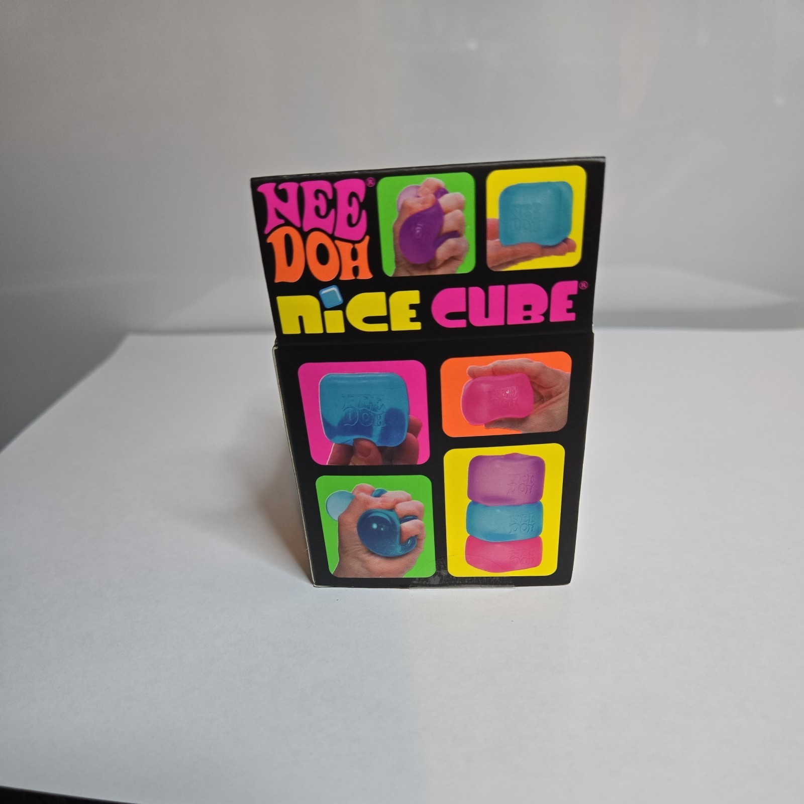 NeeDoh Nice Cube Super Solid Squish Nee Doh Ice Cube Blue