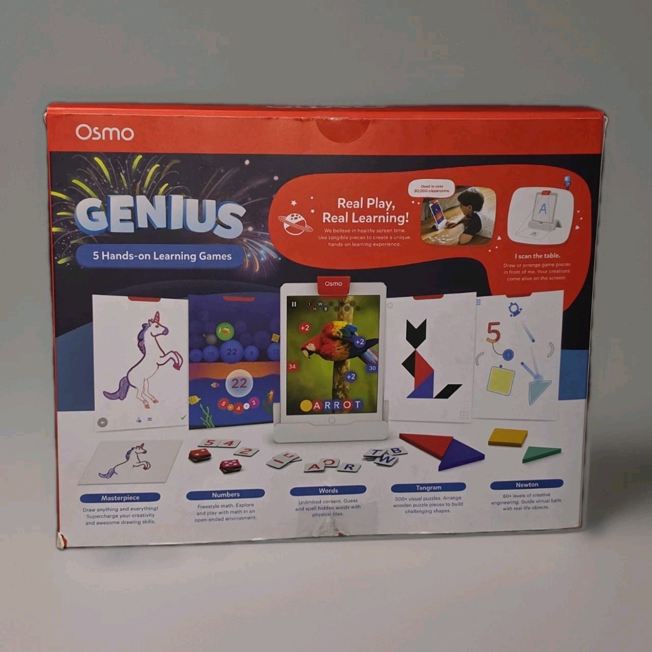 Osmo -Genius Starter Kit for iPad – 5 Learning Games Ages 6-10 NEW Open Box