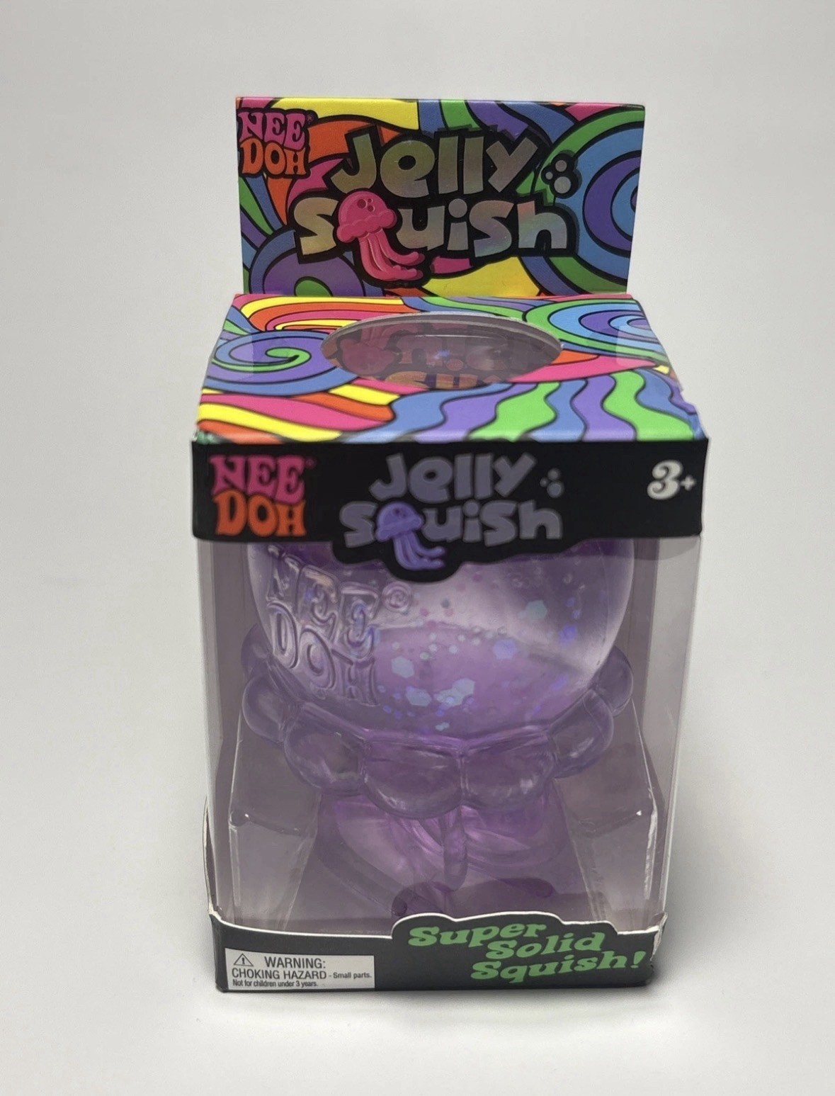 Needoh Jelly Squish Purple Jellyfish Squishy Toy Schylling NEW SEALED AUTHENTIC