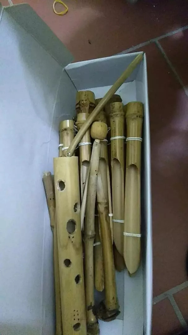 Mini T’rưng Bamboo Instrument Vietnam for Children & Desks or Decorative Shelves