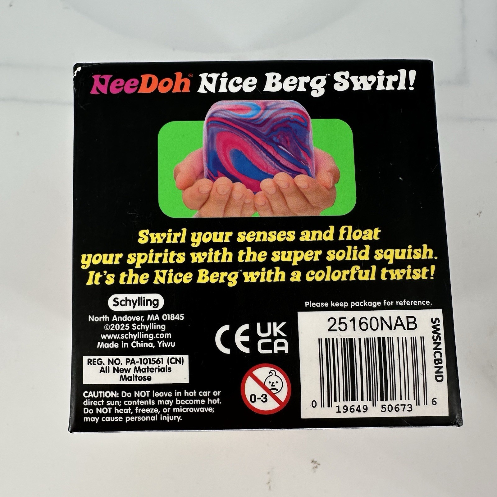 🔥 NeeDoh Nice Berg Swirl Jumbo Squishy Orange Yellow AUTHENTIC Schylling Stress
