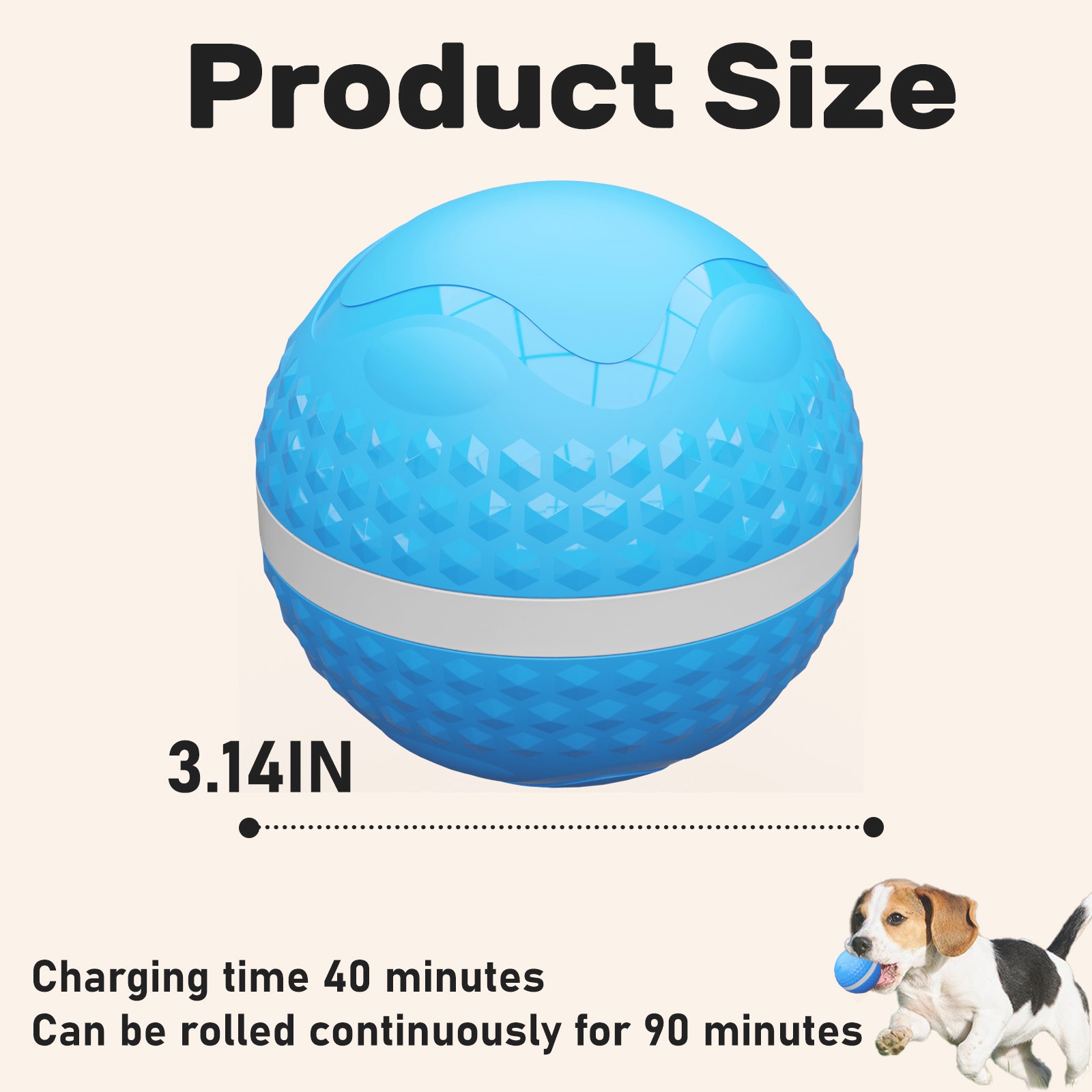 Smart Interactive Dog Toys, Automatic Moving Ball With Lighting Modes, Interact