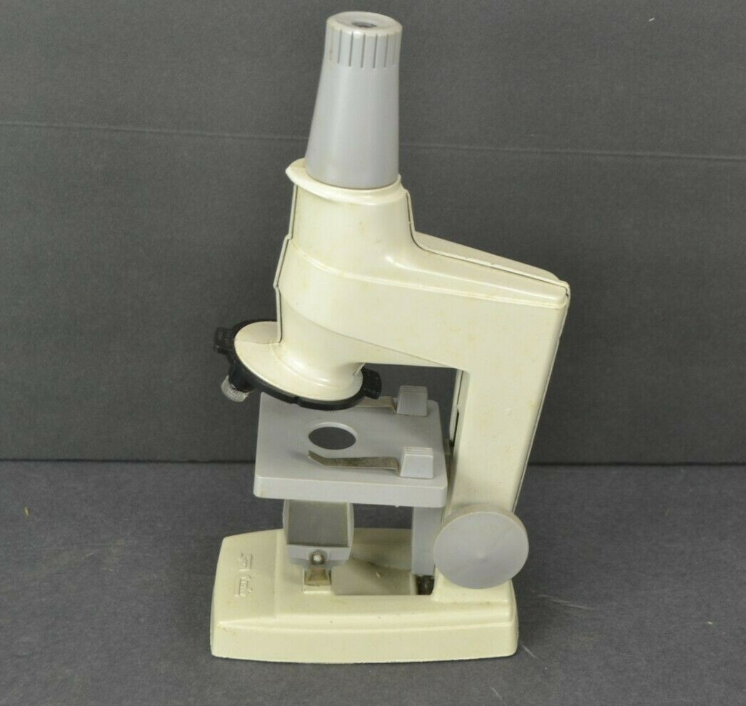Vintage 1960s Skilcraft Microscope Lab Set Prop Metal Case PARTIAL Accessories