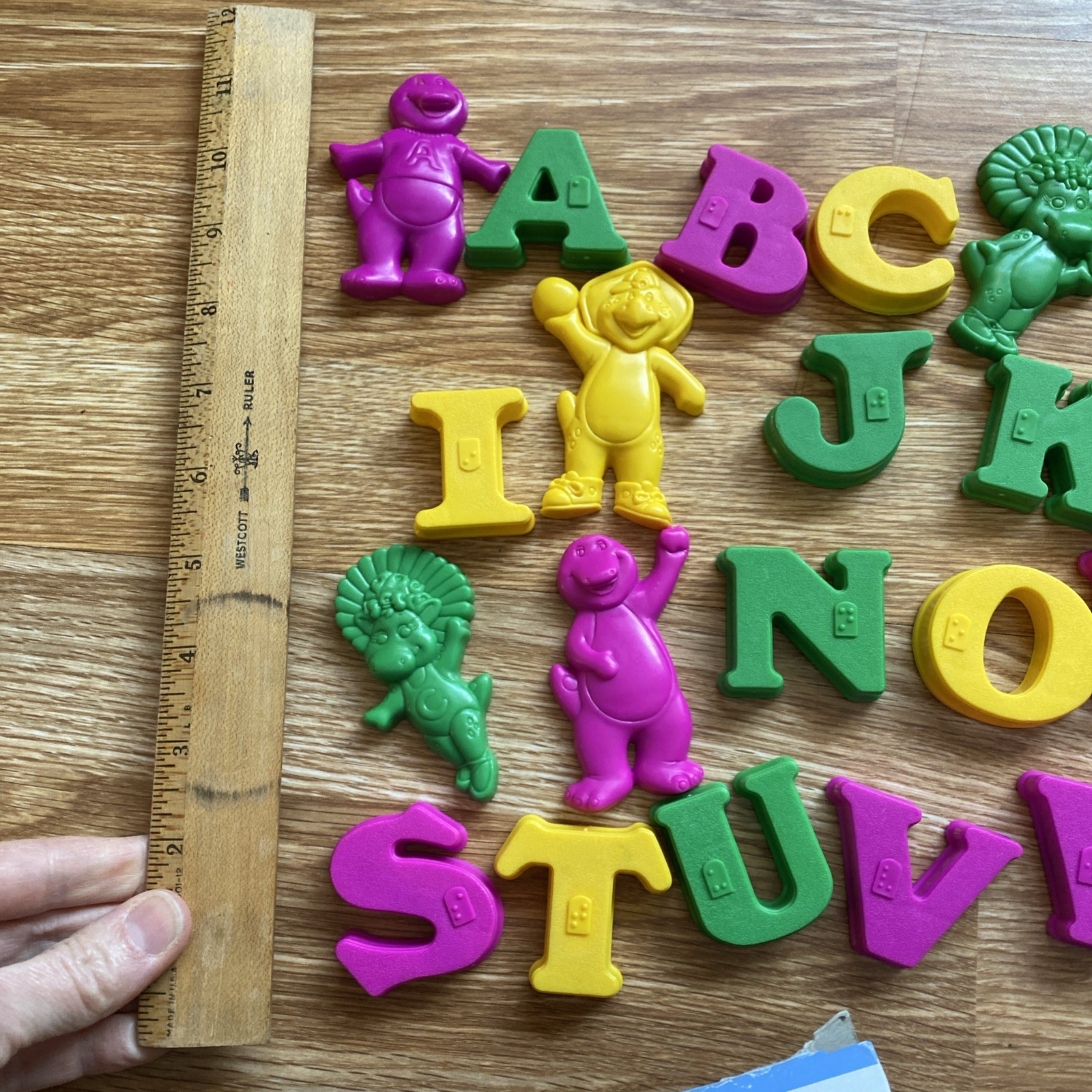 1997 Barney & Friends Magnetic Letters ABC Alphabet set BJ Baby Bop MISSING H!!!