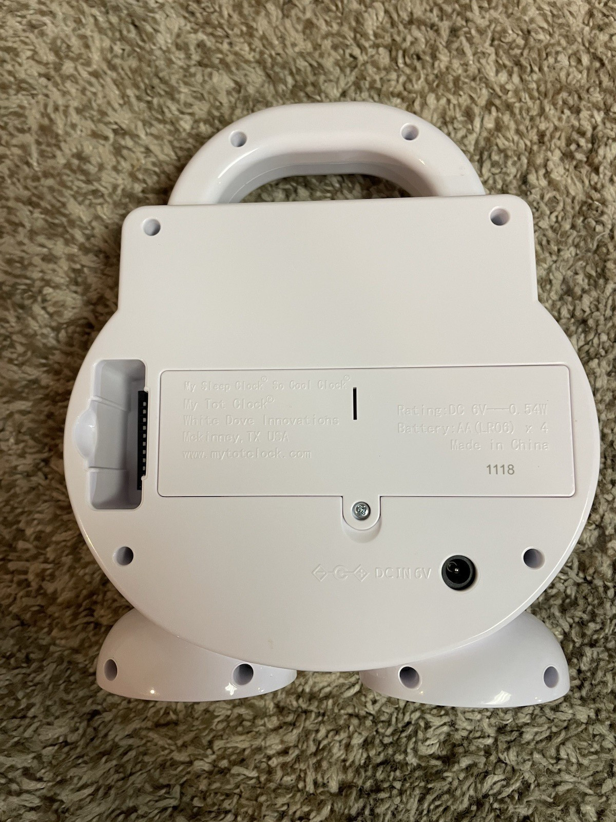 My Tot Clock Toddler Sleep Clock Alarm Light w/3 Cartridges AC Adapter Manual