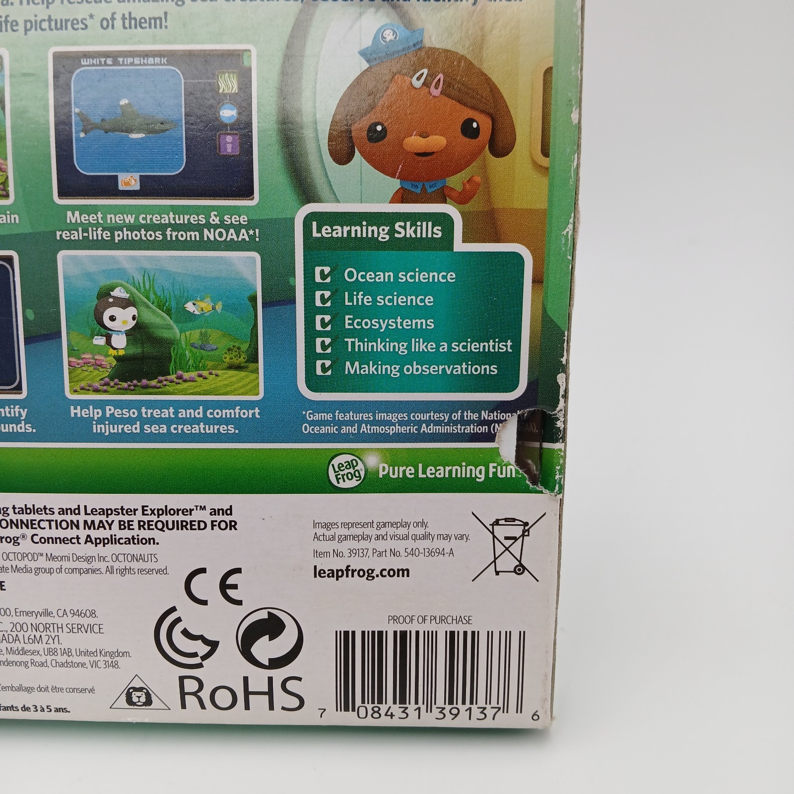 LeapFrog Disney Octonauts Science Learning Game LeapPad LeapsterGS New READ