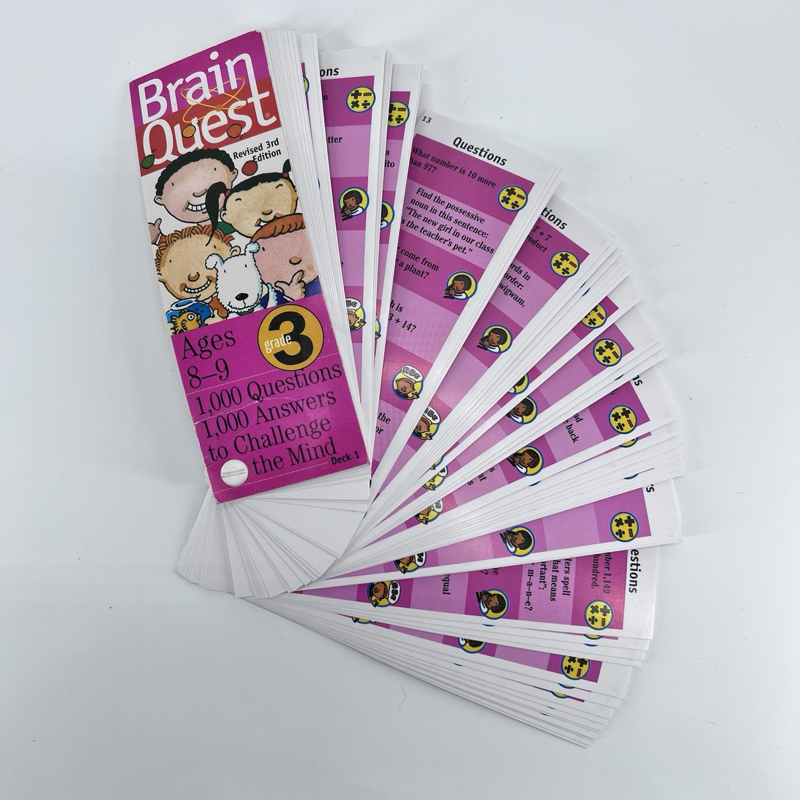 Brain Quest Grade 3 / Ages 8-9 ~ 1,000 Questions & Answers- Workman 2 Deck